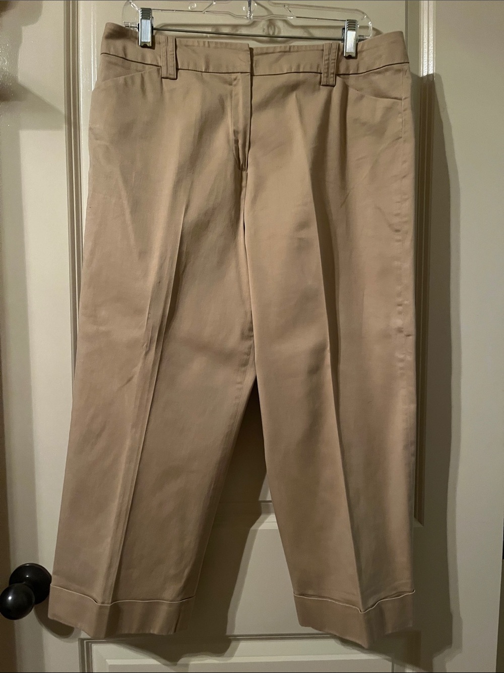 Women's Cropped Dress Pants - Beige, Size 14P